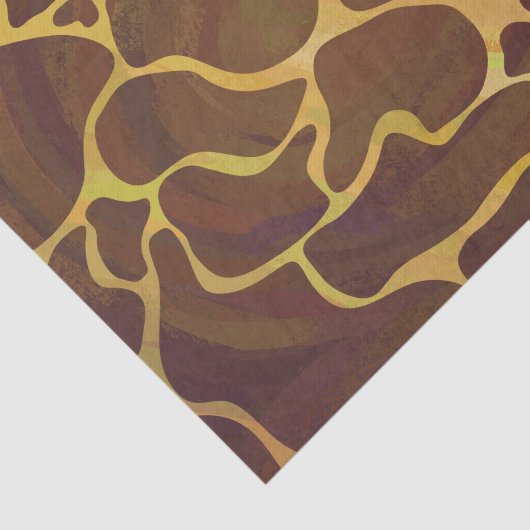 Giraffe Brown and Yellow Print Tissuepapier (Detail)