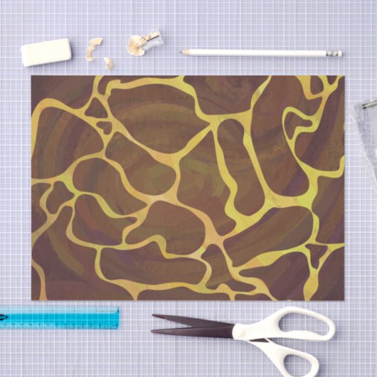 Giraffe Brown and Yellow Print Tissuepapier (Craft)