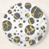 Giraffe Brown and Yellow Print Zandsteen Onderzetter (Voorkant)