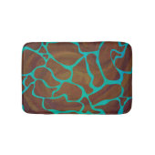 Giraffe Brown en Blauwgroen print Badmat (Voorkant)