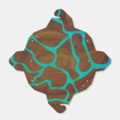 Giraffe Brown en Blauwgroen print Bedankdoosjes (Uitgevouwen)