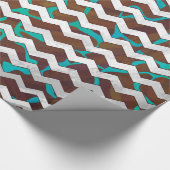 Giraffe Brown en Blauwgroen print Cadeaupapier (Hoek)