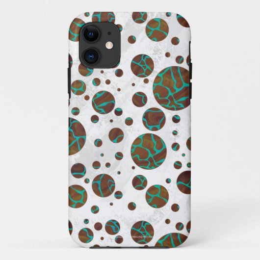 Giraffe Brown en Blauwgroen print Case-Mate iPhone Case (Achterkant)