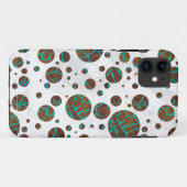 Giraffe Brown en Blauwgroen print Case-Mate iPhone Case (Achterkant (horizontaal))