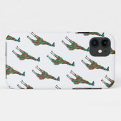 Giraffe Brown en Blauwgroen print Case-Mate iPhone Case (Achterkant (horizontaal))