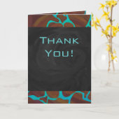 Giraffe Brown en Blauwgroen print Kaart (Gele Bloem)