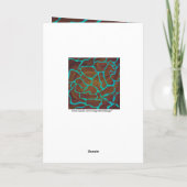 Giraffe Brown en Blauwgroen print Kaart (Achterkant)