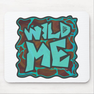 Giraffe Brown en Blauwgroen print Muismat