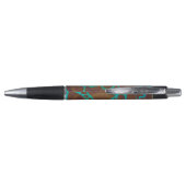 Giraffe Brown en Blauwgroen print Pen (Achterkant)