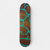 Giraffe Brown en Blauwgroen print Persoonlijk Skateboard (Voorkant)