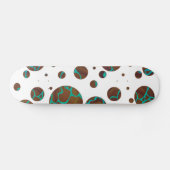 Giraffe Brown en Blauwgroen print Persoonlijk Skateboard (Horizontaal)