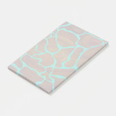 Giraffe Brown en Blauwgroen print Post-it® Notes (Schuin)
