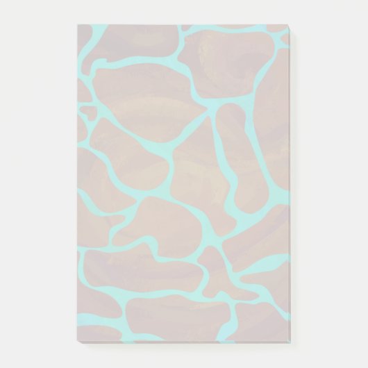 Giraffe Brown en Blauwgroen print Post-it® Notes (Voorkant)