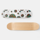 Giraffe Brown en Blauwgroen print Skateboard (Horizontaal)