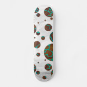 Giraffe Brown en Blauwgroen print Skateboard (Voorkant)
