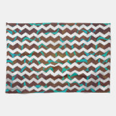 Giraffe Brown en Blauwgroen print Theedoek (Horizontaal)