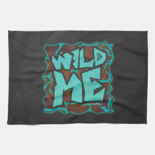 Giraffe Brown en Blauwgroen print Theedoek