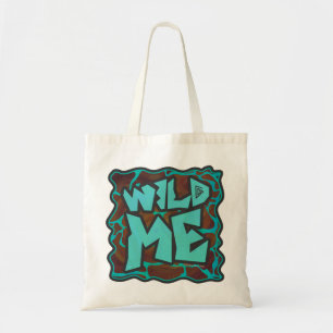 Giraffe Brown en Blauwgroen print Tote Bag