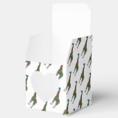 Giraffe Brown en Blauwgroen Siloette Bedankdoosjes (Geopend)