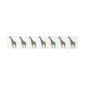 Giraffe Brown en Blauwgroen Siloette Uitnodigingen Wikkel (Vlak)