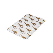 Giraffe Brown en Geel Silhouette Badmat (Gekanteld)