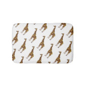 Giraffe Brown en Geel Silhouette Badmat (Voorkant)