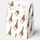 Giraffe Brown en Geel Silhouette Bedankdoosjes (Geopend)