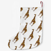 Giraffe Brown en Geel Silhouette Kleine Kerstsok (Achterkant)