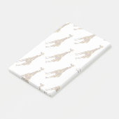 Giraffe Brown en Geel Silhouette Post-it® Notes (Schuin)