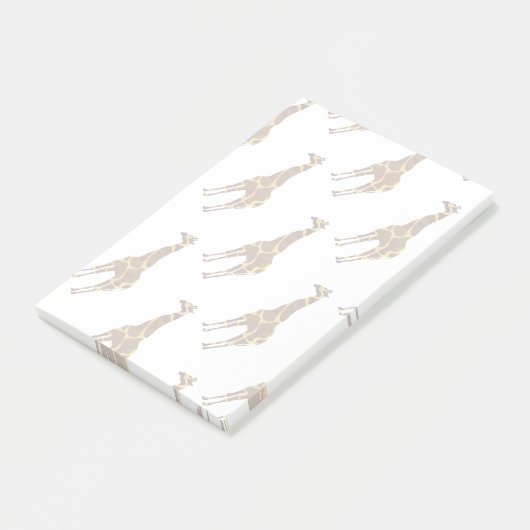 Giraffe Brown en Geel Silhouette Post-it® Notes (Schuin)