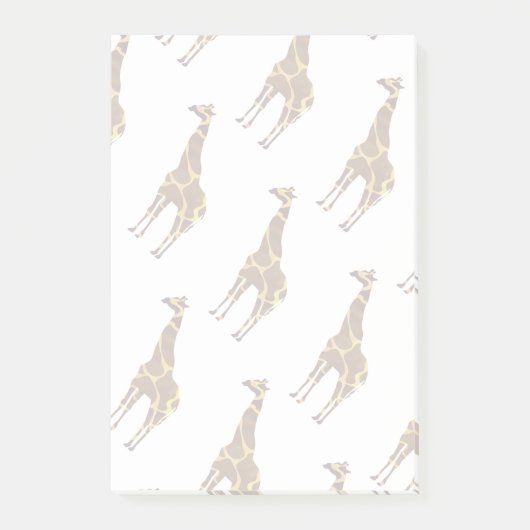 Giraffe Brown en Geel Silhouette Post-it® Notes (Voorkant)