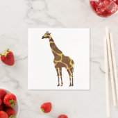 Giraffe Brown en Geel Silhouette Servetten (Insitu)