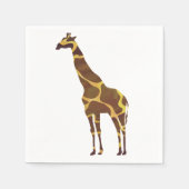 Giraffe Brown en Geel Silhouette Servetten (Voorkant)