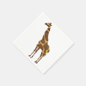 Giraffe Brown en Geel Silhouette Servetten (Hoek)