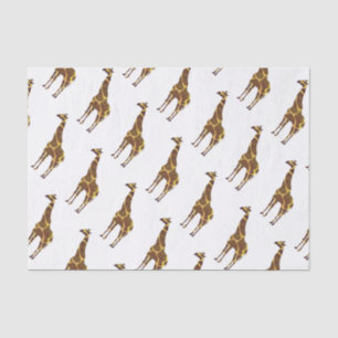 Giraffe Brown en Geel Silhouette Tissuepapier