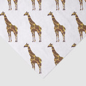 Giraffe Brown en Geel Silhouette Tissuepapier (Detail)