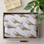 Giraffe Brown en Geel Silhouette Tissuepapier (Geschenk)