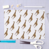 Giraffe Brown en Geel Silhouette Tissuepapier (Craft)