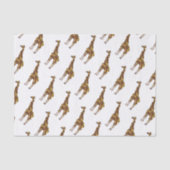 Giraffe Brown en Geel Silhouette Tissuepapier (Voorkant)