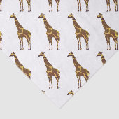 Giraffe Brown en Geel Silhouette Tissuepapier (Detail)