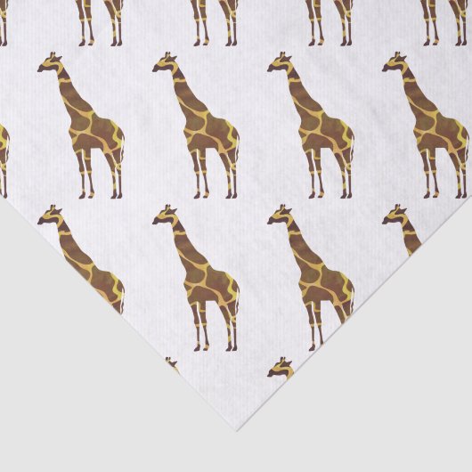 Giraffe Brown en Geel Silhouette Tissuepapier (Detail)