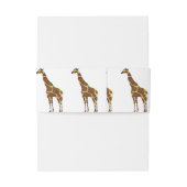 Giraffe Brown en Geel Silhouette Uitnodigingen Wikkel (Achterkant Voorbeeld)