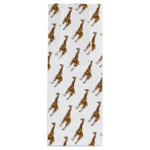 Giraffe Brown en Geel Silhouette Wijn Cadeautas (Voorkant)