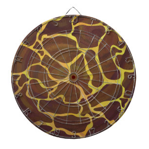 Giraffe Brown en Yellow Print Dartbord