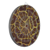 Giraffe Brown en Yellow Print Dartbord (Voorkant Links)
