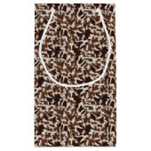 Giraffe Brown Gift Bag Klein Cadeauzakje (Achterkant)