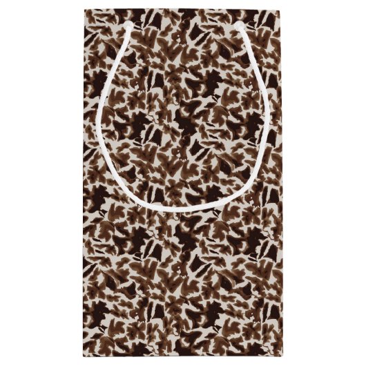Giraffe Brown Gift Bag Klein Cadeauzakje (Achterkant)