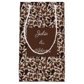 Giraffe Brown Gift Bag Klein Cadeauzakje (Voorkant)