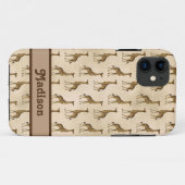 Giraffe Brown Personalized Animal Case-Mate iPhone Case (Achterkant (horizontaal))