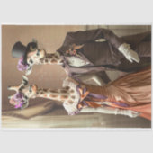 Giraffe bruid bruidegom decoupage tissuepapier (Voorkant)